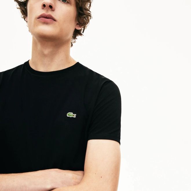 Afbeelding van Lacoste T-shirt met Ronde Hals Black