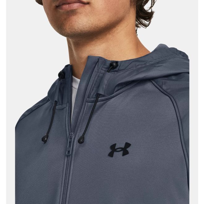 Afbeelding van Under Armour Herenhoodie Armour Fleece Vest Storm Downpour Gray Black - 044