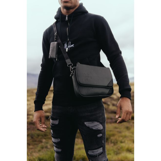 Afbeelding van Malelions Men Clever Messenger Bag Antra Black