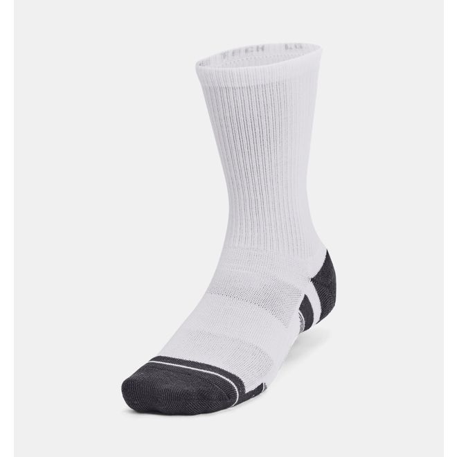 Afbeelding van Unisex UA Performance Tech Crew sokken 3 paar White