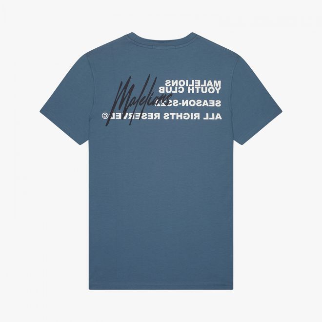 Afbeelding van Malelions Men Youth Club TShirt Vintage Blue White
