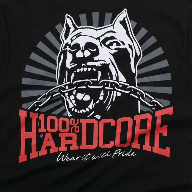 Afbeelding van 100% Hardcore T-Shirt Classic Black Red