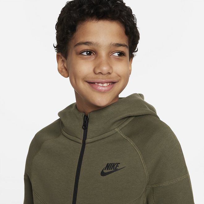 Afbeelding van Nike Sportswear Tech Fleece Hoodie Kids Medium Olive
