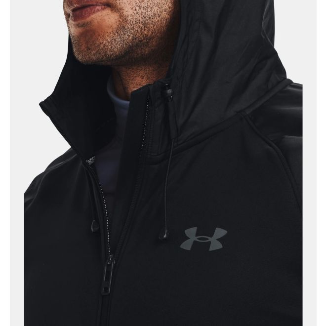 Afbeelding van Under Armour Herenhoodie Armour Fleece Vest Storm Black Pitch Gray - 001