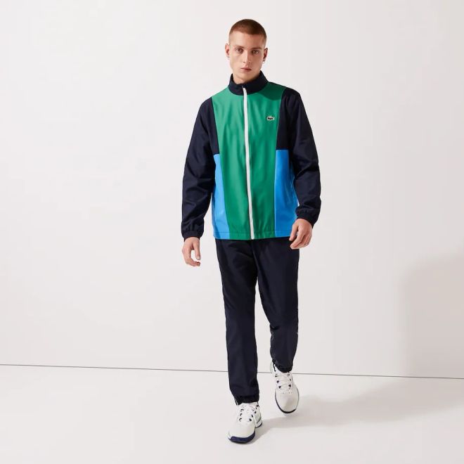 Afbeelding van Lacoste Sport Trainingspak Block Blue Green