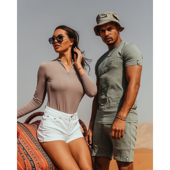 Afbeelding van Malelions Men Essentials T-Shirt + Short Set Dark Sage