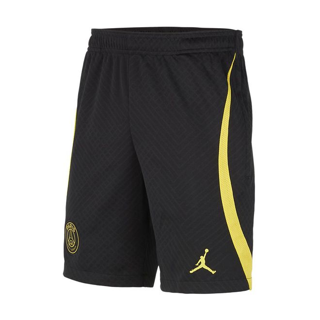 Afbeelding van Paris Saint-Germain Strike Jordan Dri-FIT Voetbaltrainingsshorts Kids Black Tour Yellow