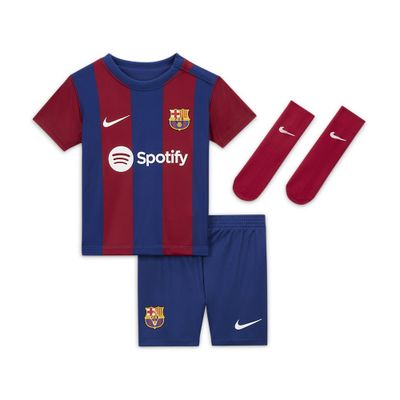 Foto van FC Barcelona 2023/24 Thuis Nike Dri-FIT driedelig Set voor Baby's en Peuters