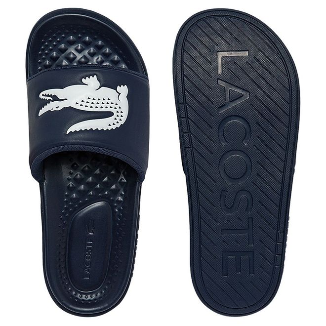 Afbeelding van Lacoste Croco Dualiste Slipper Navy Wit