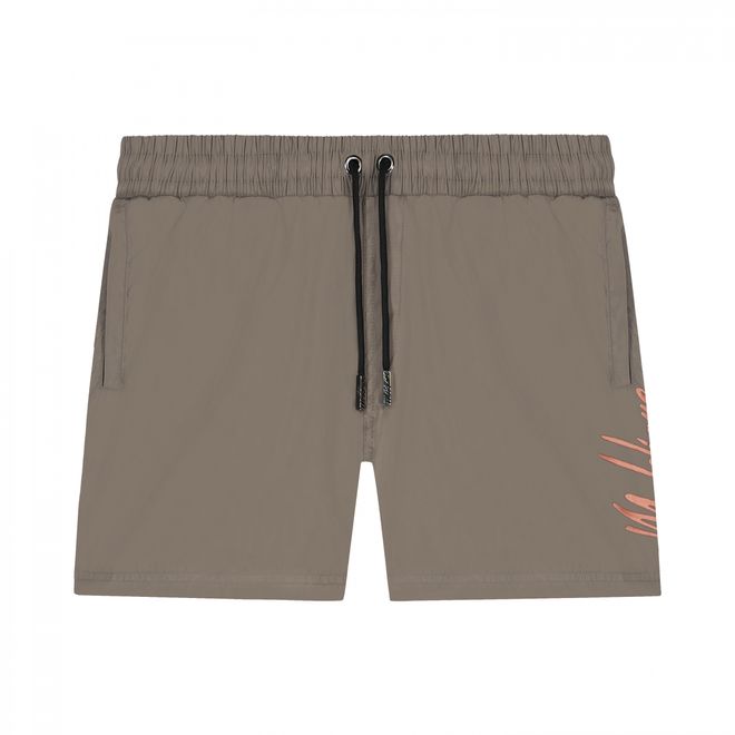 Afbeelding van Malelions Men Signature Polo Set Taupe Soft Peach