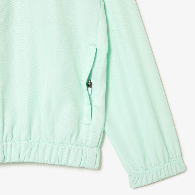 Afbeelding van Lacoste Trainingspak Stretchstof Colorblock Groen Wit Felgeel