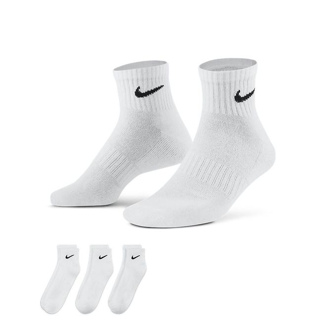 Afbeelding van Nike Everyday Cushioned Trainingsenkelsokken 3 paar White