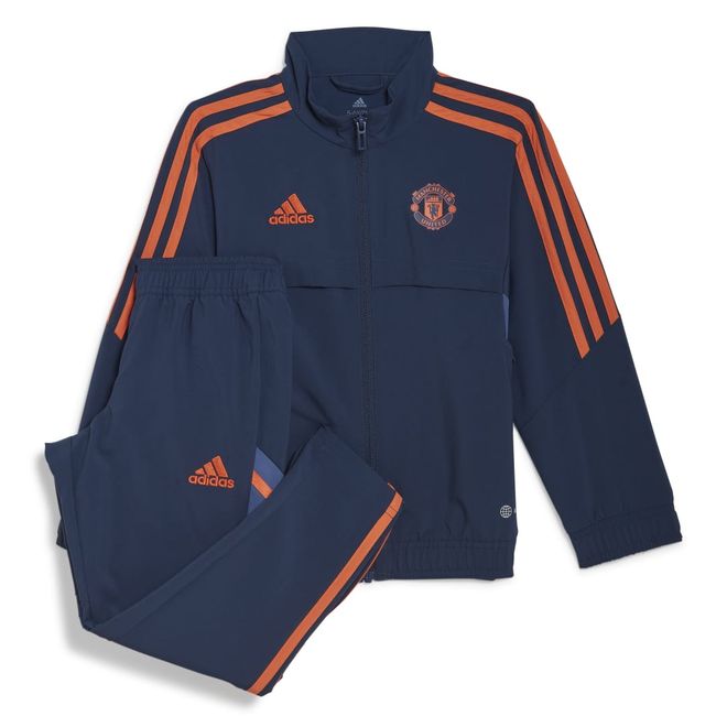 Afbeelding van Manchester United Condivo 22 Presentation Trainingspak Little Kids Crew Blue