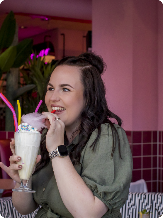 wendy aan het drinken