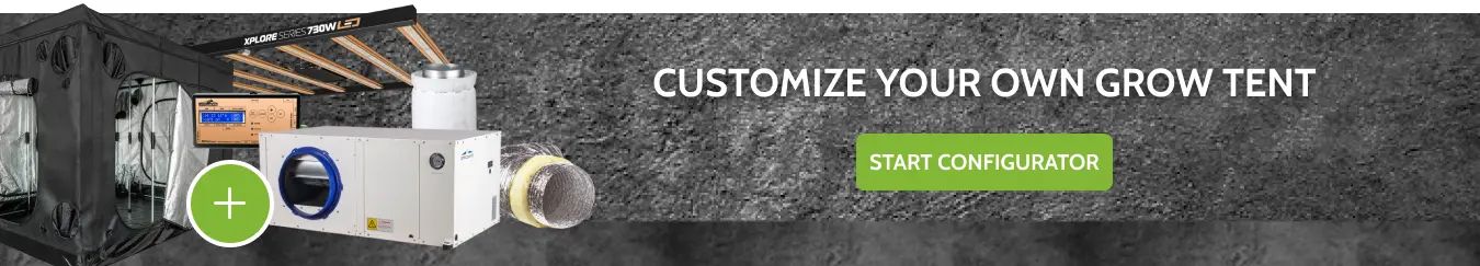 Stel je eigen tent samen – start de kweektentconfigurator.