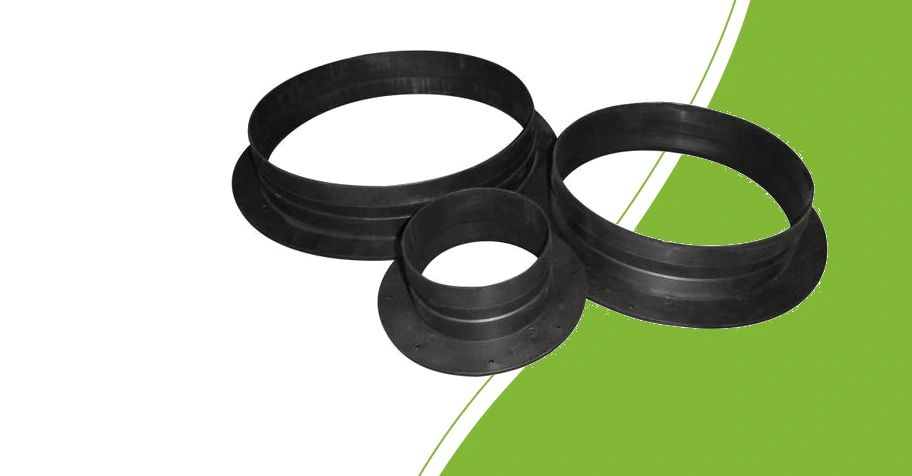 Black Fertraso plastic ventilation duct flanges