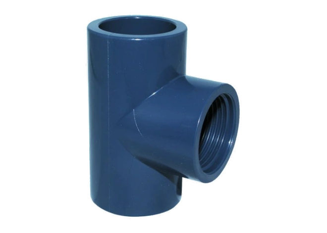 32 mm PVC tee with a 1 inch female thread