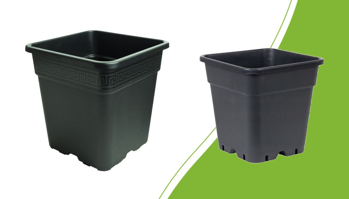 Square 25 and 14 litre plant pots