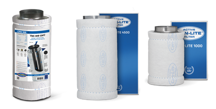 Product selection for CAN carbon filters: Can Koolstoffilter 66cm, 700 m3; Can Lite 4500 m3; Can Lite 1000 m3