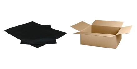 Product selection for Packaging & storage: Aluminium strijkzak, 56x91cm; Doos 55x32x18cm (stekdoos)