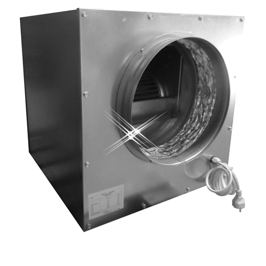 Metalen kist 500 m3, los hangende motor