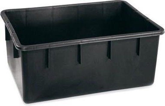 Watervat rechthoekig zwart 160 ltr.