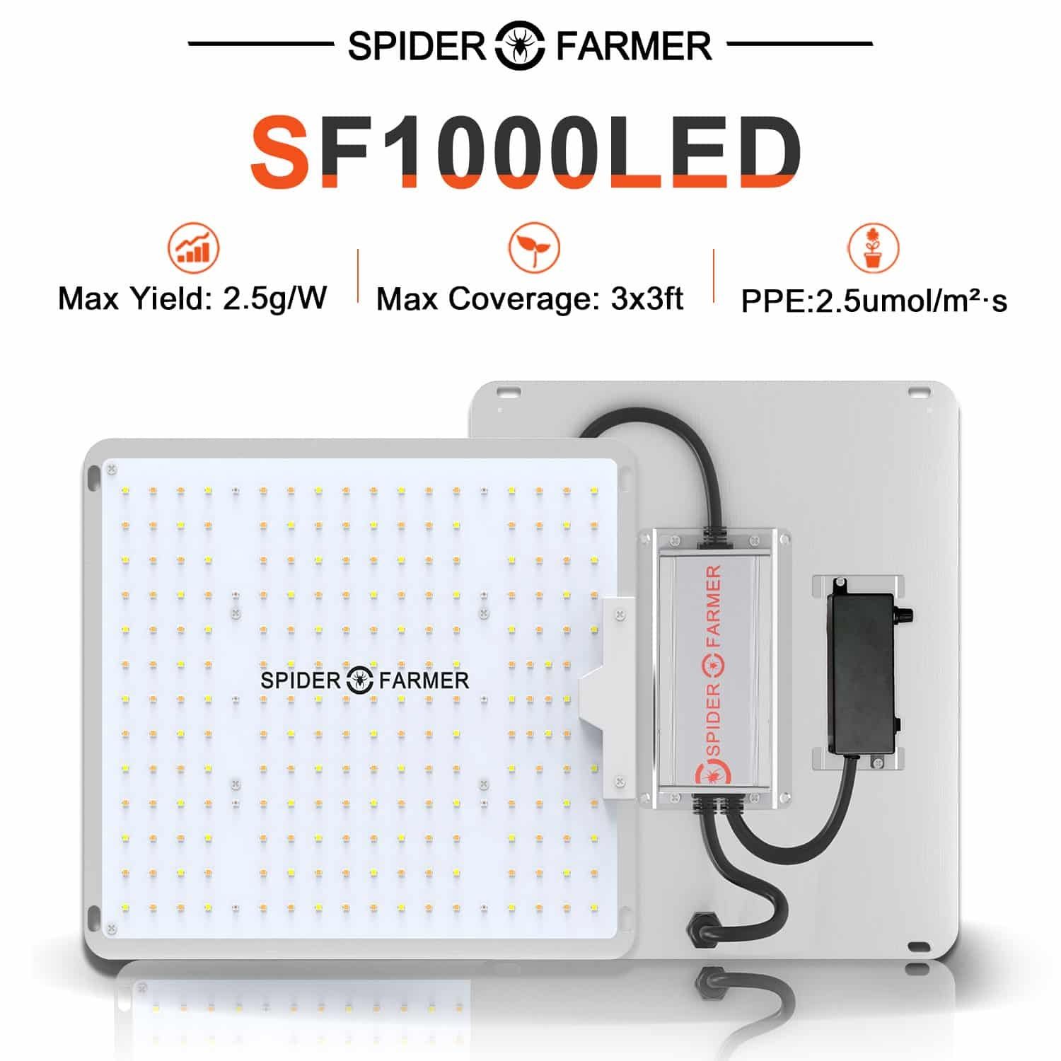 Spider Farmer SF-1000, 100W LED Kweeklamp