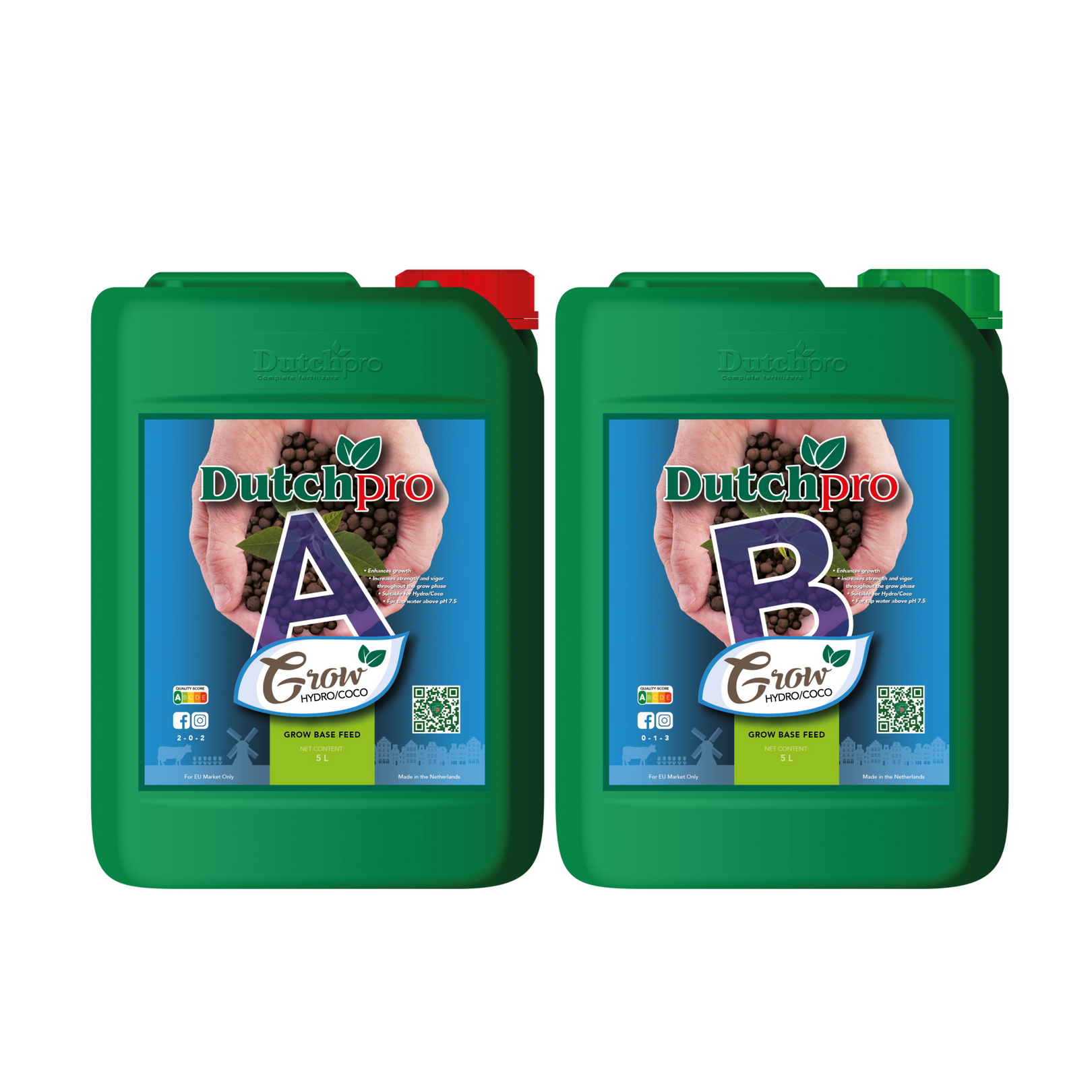 Dutch Pro | Hydro/cocos Groei A&B | Plantenvoeding | 5 ltr