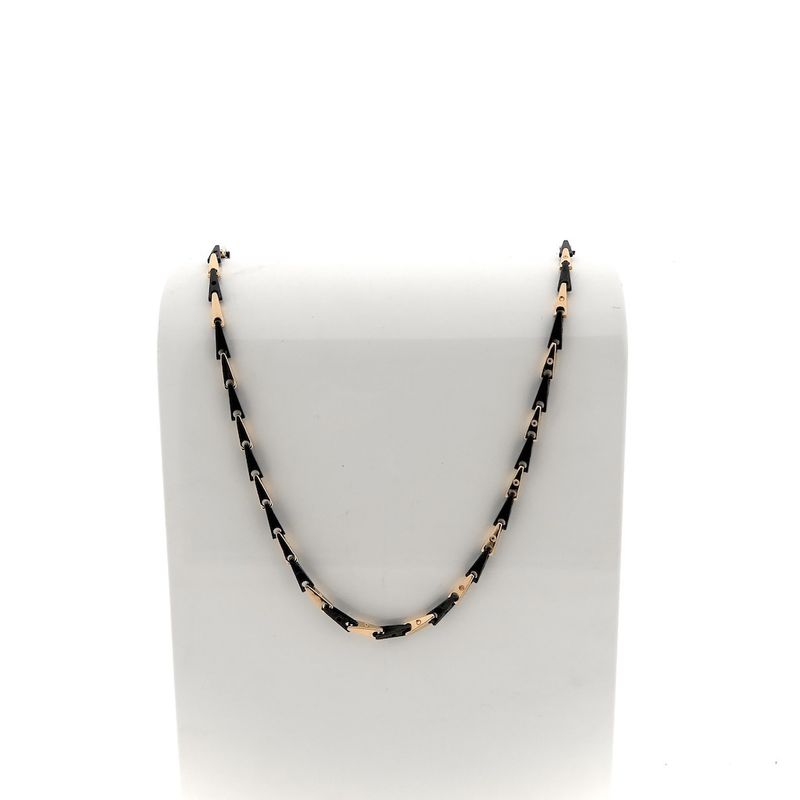 Image 1 of 18 ct. Rose gold chain; Baraka - Cyborg Ceramic | 57 cm