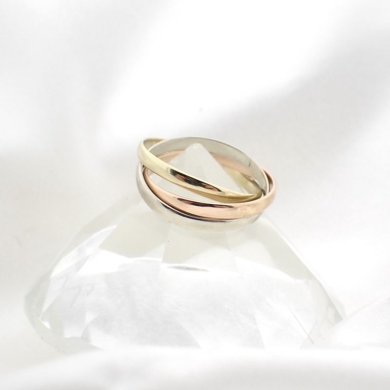 Image 3 of Tricolor gold trinity ring