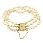 Image 3 of Pearl bracelet with gold clasp; Antique | 20 cm
