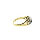 Image 8 of Vintage gold ring with peridot and diamonds; 0.04 ct.