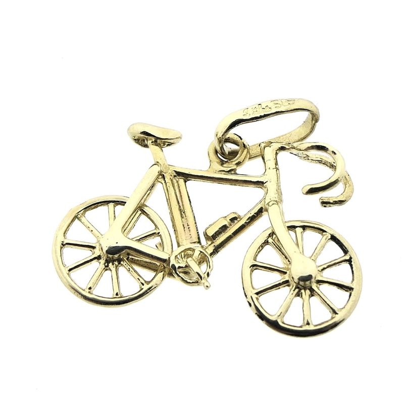 Image 6 of Gold pendant of a racing bicycle