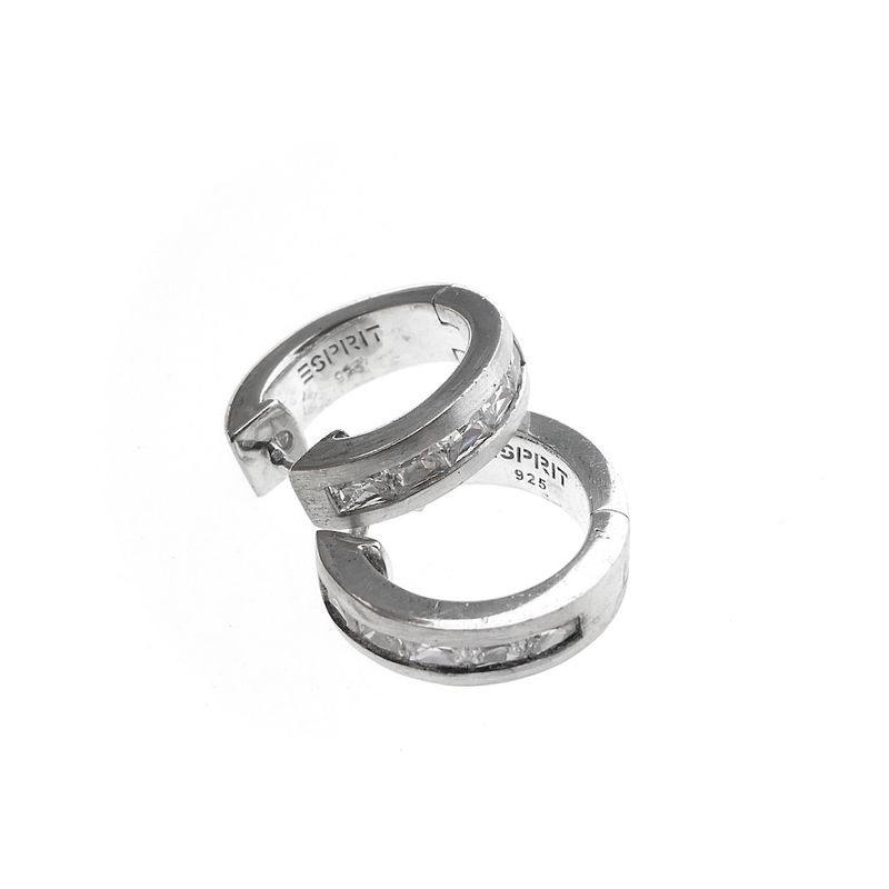 Image 4 of ESPRIT Silver earrings with zirconia; Ø 16 mm