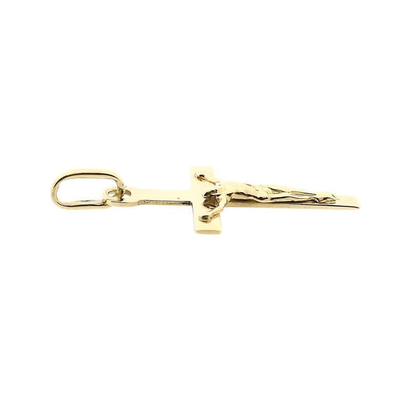 Afbeelding 7 van Gouden hanger van een kruis met corpus