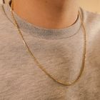 Image 4 of Gold thin square king chain | 57.5 cm