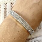Image 7 of White gold bracelet with diamonds; Size S/M