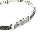 Image 3 of White gold bracelet with black moissanite and diamonds; 1.25 ct.