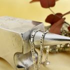 Image 7 of White gold fantasy link bracelet | 21 cm