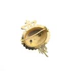 Image 4 of Antique two-tone gold brooch of a cap bell