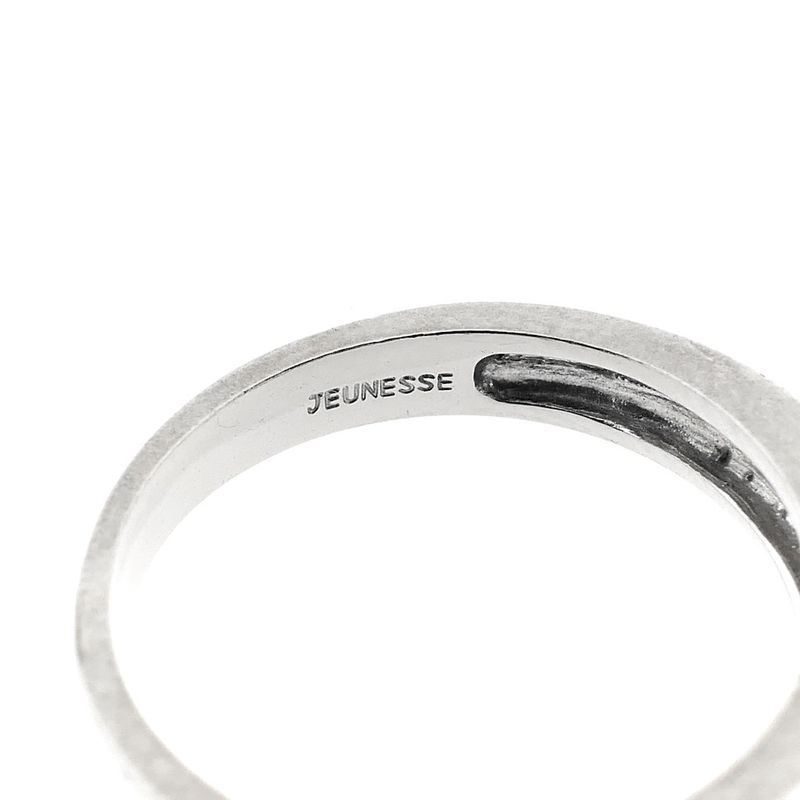 Image 8 of White gold ring with diamond; 0.01 ct. | Jeunesse