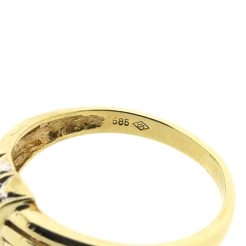 Image 9 of Gold ring with diamonds; 0.01 ct.