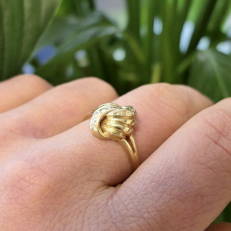 Image 7 of Golden fantasy ring with diamonds | 0.02 ct.