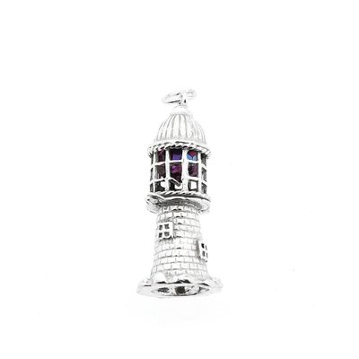 Image 1 of Silver pendant of a lighthouse