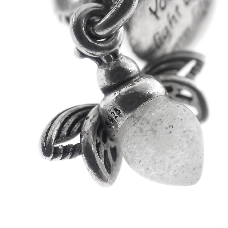 Image 4 of Pandora Moments charm pendant; Silver; Glow In The Dark Firefly