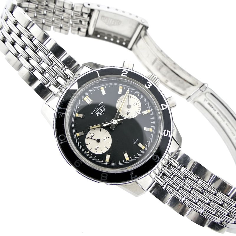 Image 13 of Heuer Autavia Chronograph 'Beads of Rice' 7763; Vintage men's watch
