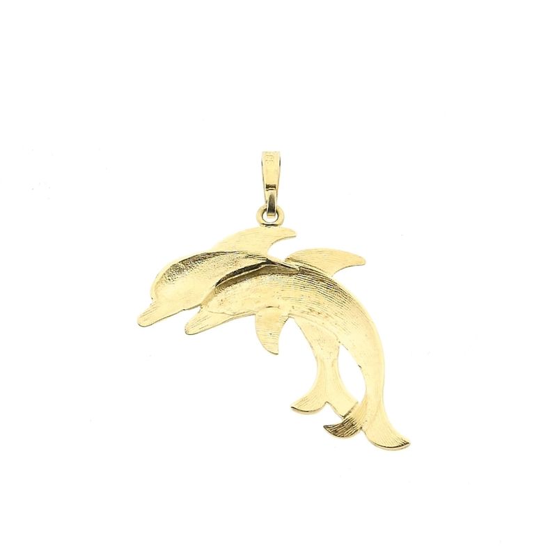 Image 5 of Gold pendant of dolphins