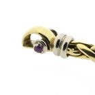 Image 7 of Gold foxtail link necklace with ruby ​​and onyx