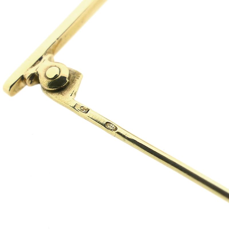 Image 7 of Vintage Gold Brooch with Cultured Pearls
