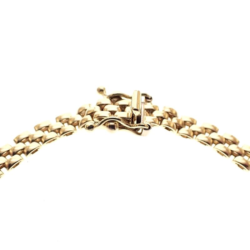 Image 3 of Two-tone gold link bracelet; Men | 19 cm